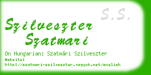 szilveszter szatmari business card