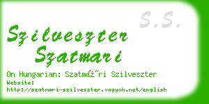 szilveszter szatmari business card